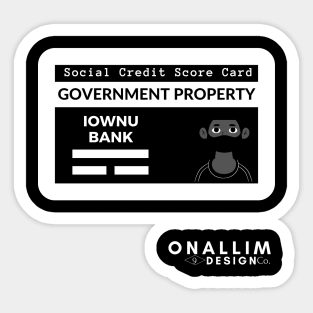 Social Credit Score Card Sticker